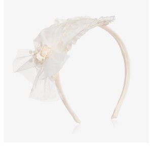 Abuela Tata An ivory hairband! Matching dress in closet! I made it into a clip!